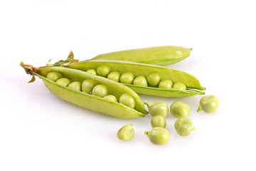 green pea isolated on white