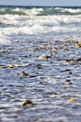 waves sunset