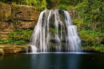Fototapeta na wymiar Waterfall in nature shoot with long exposure
