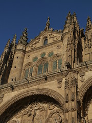 Detalle del pórtico de la Catedral Nueva de Salamanca