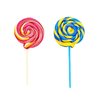 colored lollipops