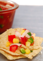 Tortilla chips with salsa