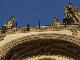 Detalle del pórtico de la Catedral Nueva de Salamanca