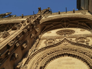 Detalle del pórtico de la Catedral Nueva de Salamanca