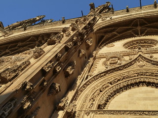 Detalle del pórtico de la Catedral Nueva de Salamanca