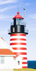 Fototapeta na wymiar West Quoddy Head Lighthouse, Maine, USA