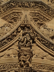 Detalle del pórtico de la Catedral Nueva de Salamanca