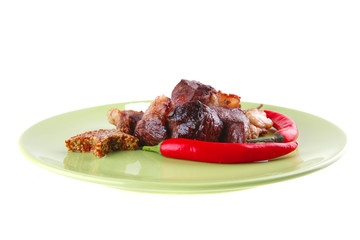 grilled meat chunks