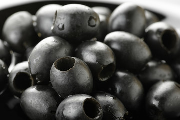 Black olives close-up