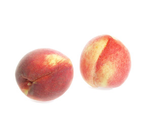 peaches on white