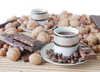 cup of coffee with nuts