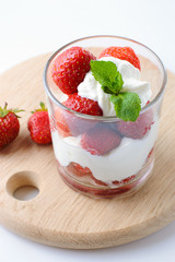 Strawberries with whipped cream