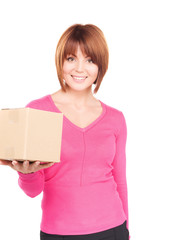 businesswoman with parcel