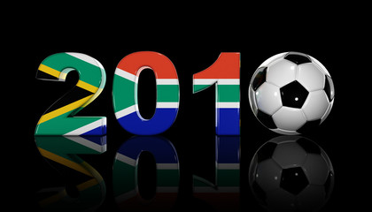 Obraz premium 2010 Soccer World Cup South Africa. On Black