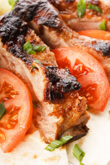 Barbecue Spare Ribs on a plate