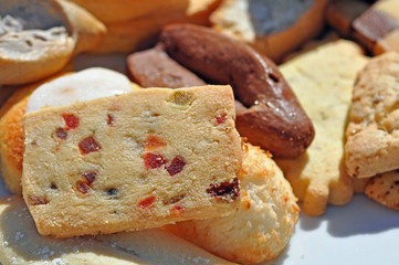 biscuits et fruits confits