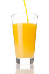 Fresh orange juice in a glass