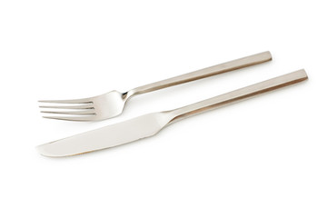 Table utensils isolated on the white background