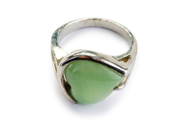 Jewellery ring isolated on the white background