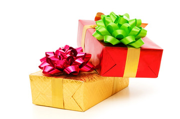 Gift box isolated on the white background