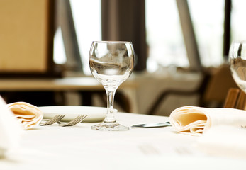 Wine glasses on the table - shallow depth of field