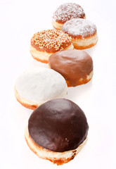 donuts isolated on the white.