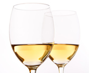 Glasses of white wine