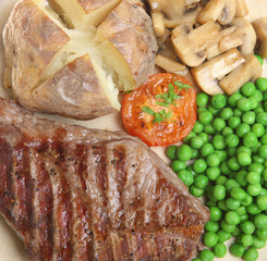Sirloin Steak with Jacket Potato