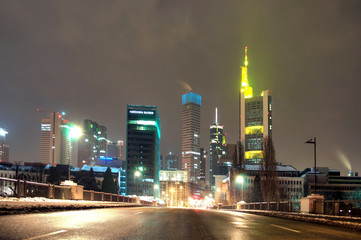 Fototapeta premium Frankfurter Nachtskyline