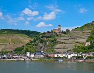 Gutenfels castle in famous rhine valley