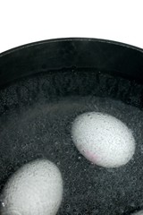 Eier im Topf
