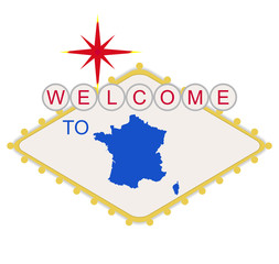 Obraz premium Welcome to France sign