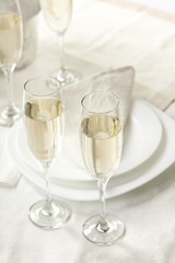 table set for a wedding dinner..