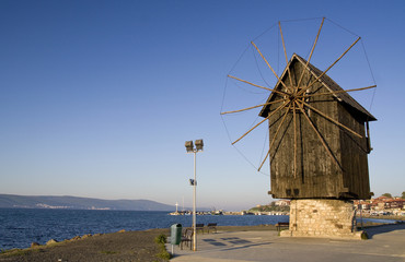 Fototapeta na wymiar Nessebar mill (landscape)