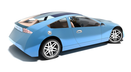 Fototapeta premium Contemporary hybrid sports car. My own design, no trademarks.