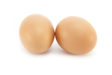 Two Eggs on white