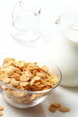 Breakfast with corn-flakes