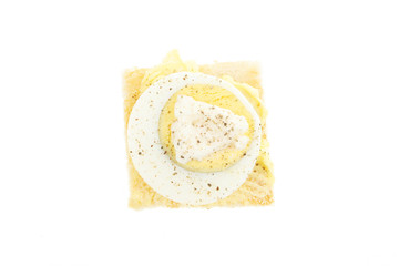 Egg and mayonnaise canape