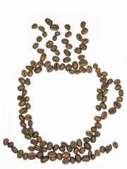 coffee beans cup shape