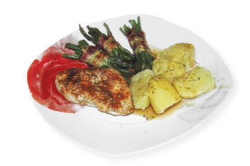 Mittagstisch Bohnen mit Speck