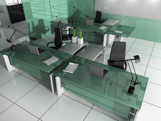 modern interior of office