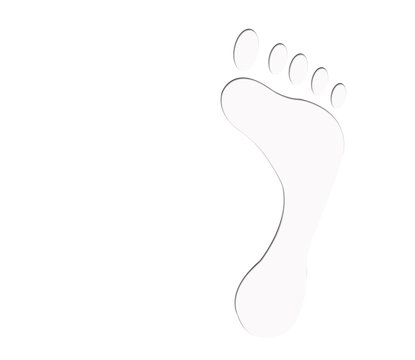 recommend clip art: White footprint
