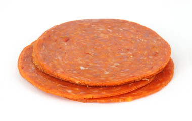Small stack of pepperoni