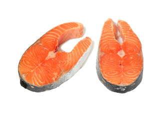 salmon isolated on a white background