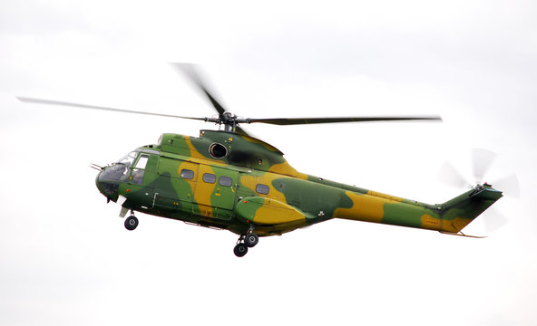 Military helicopter of romanian air forces