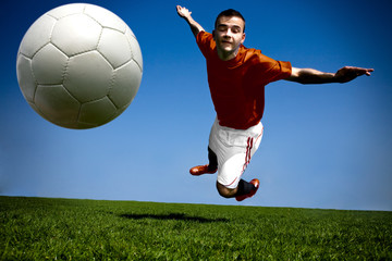 Naklejka premium soccer player