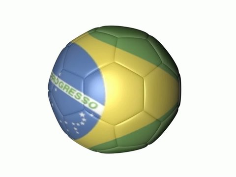 balón de futbol bandera brasil