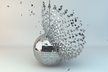 Disco ball exploding