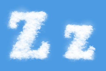 Clouds in shape of the letter