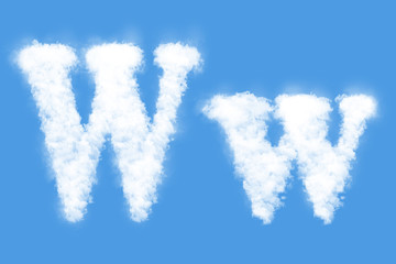 Clouds in shape of the letter